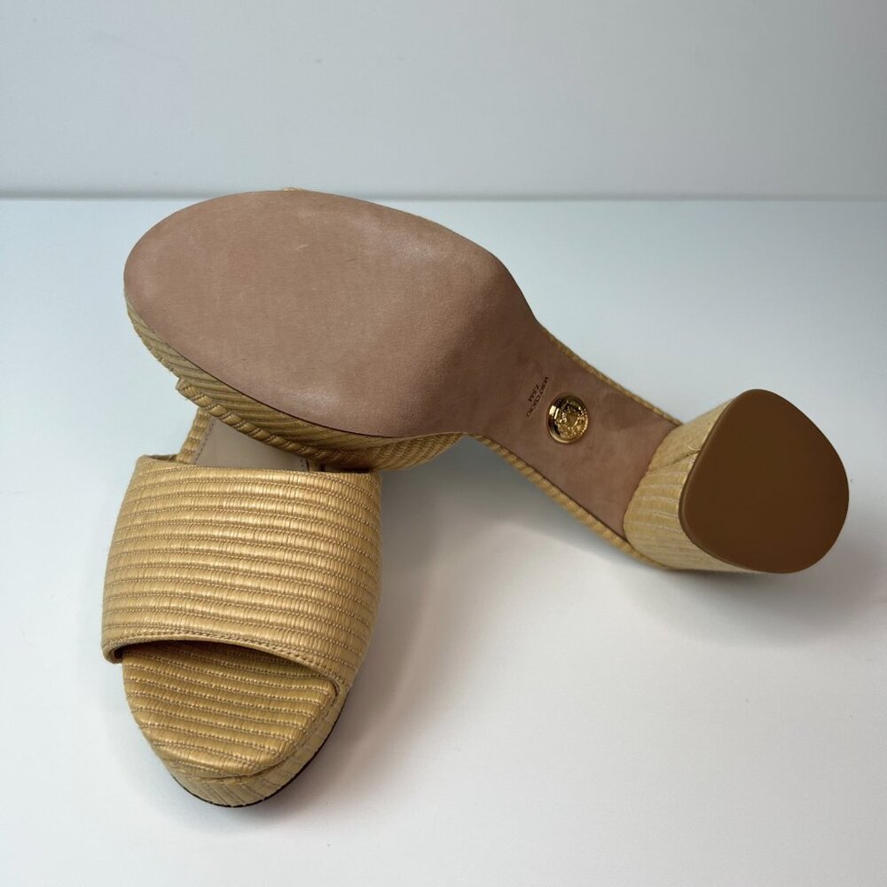 Veronica Beard Women's Dali Raffia Natural Platform Sandal Size 7.5 Summer NWOB - Picture 7 of 7